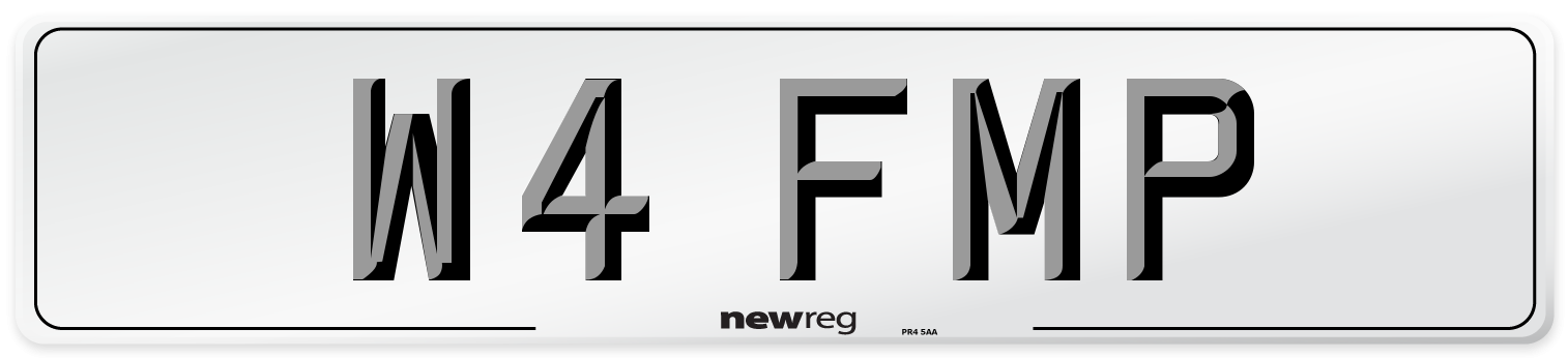 W4 FMP Number Plate from New Reg